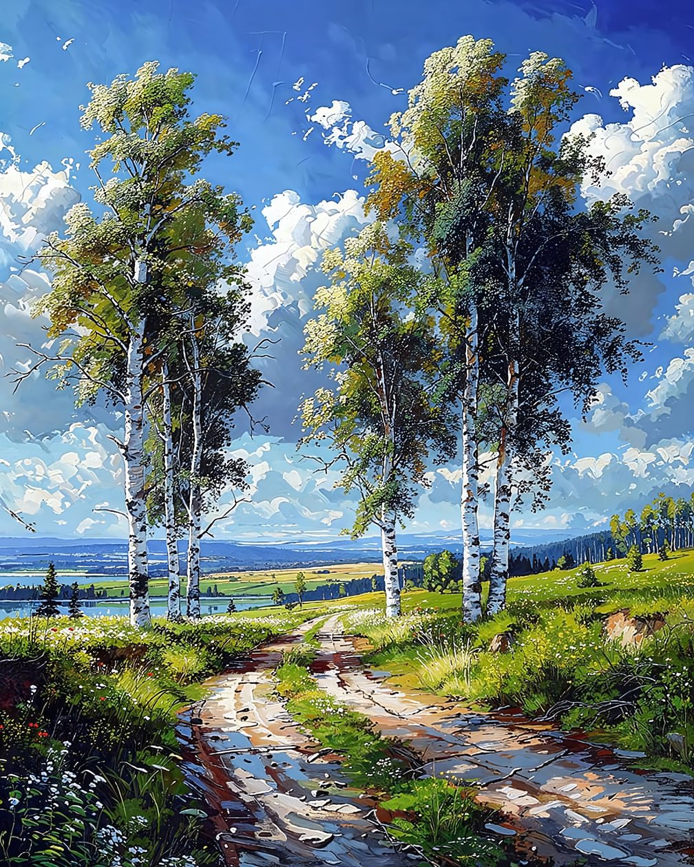 natuur en bomen Prachtig uitzicht op een zonnige dag, canvas prints op maat door F. Abderrahim