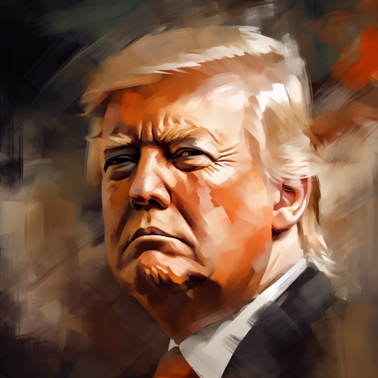Donald trump portretkunst, wanddecoratie | print on demand door F. Abderrahim