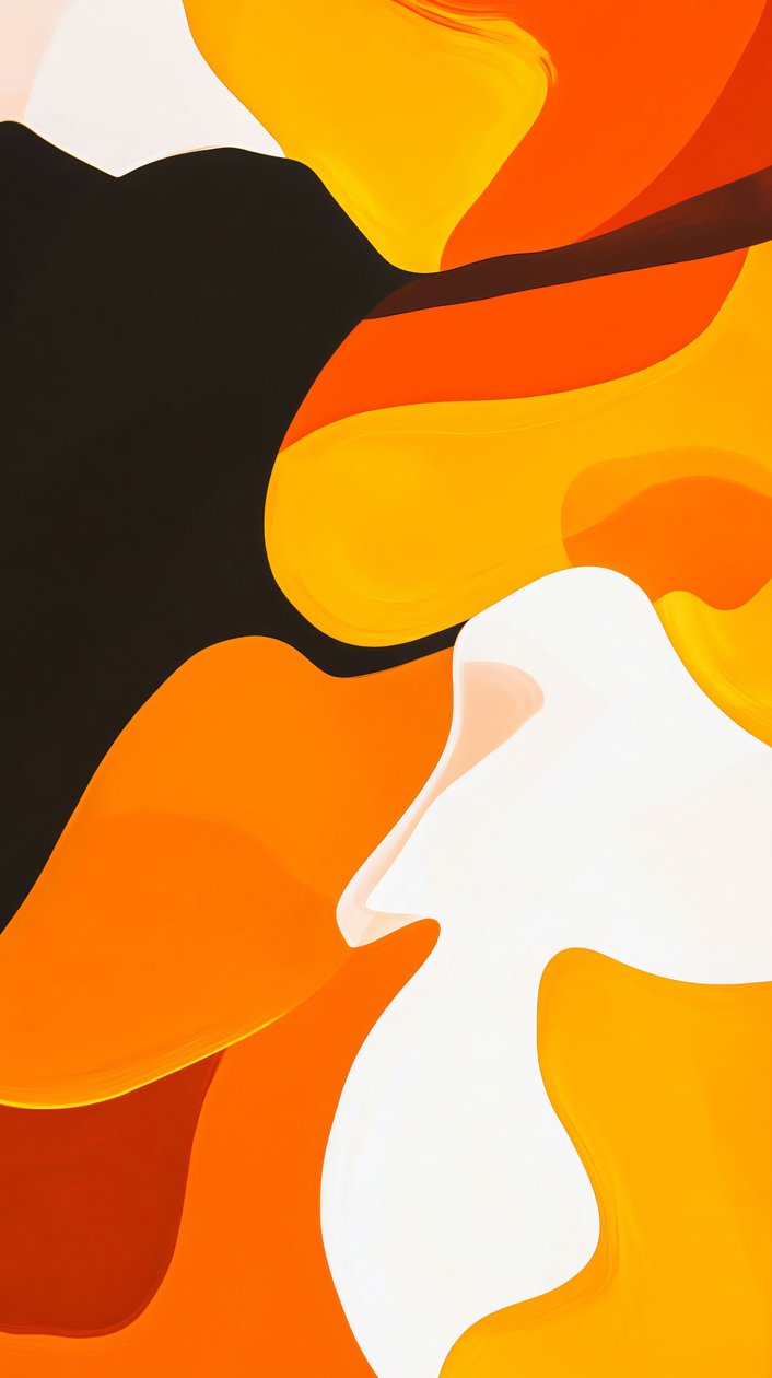Abstract oranje schilderij, wanddecoratie voor kamer, wanddecor prints door F. Abderrahim