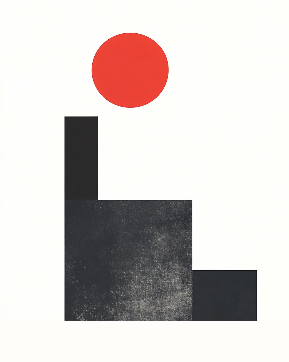 minimalistisch grafisch ontwerp poster Zwitserse ontwerper, klassiek wanddecor door F. Abderrahim