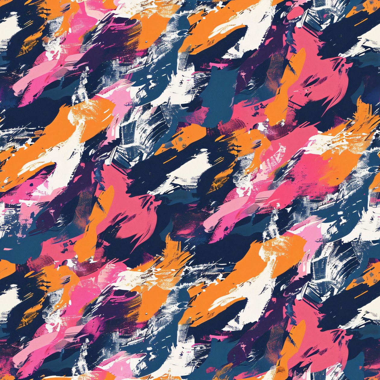 Kleurrijke abstracte penseelstreek, Abstract Textuurpatroon, muur ingelijst ontwerp door F. Abderrahim