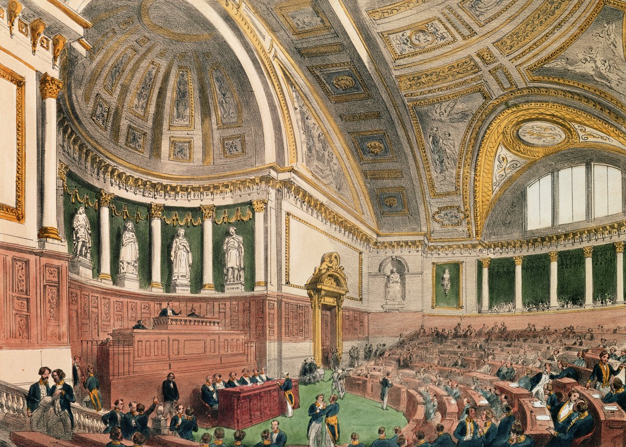 De Senaatskamer in het Luxemburgpaleis, Parijs door Abbé Prévost