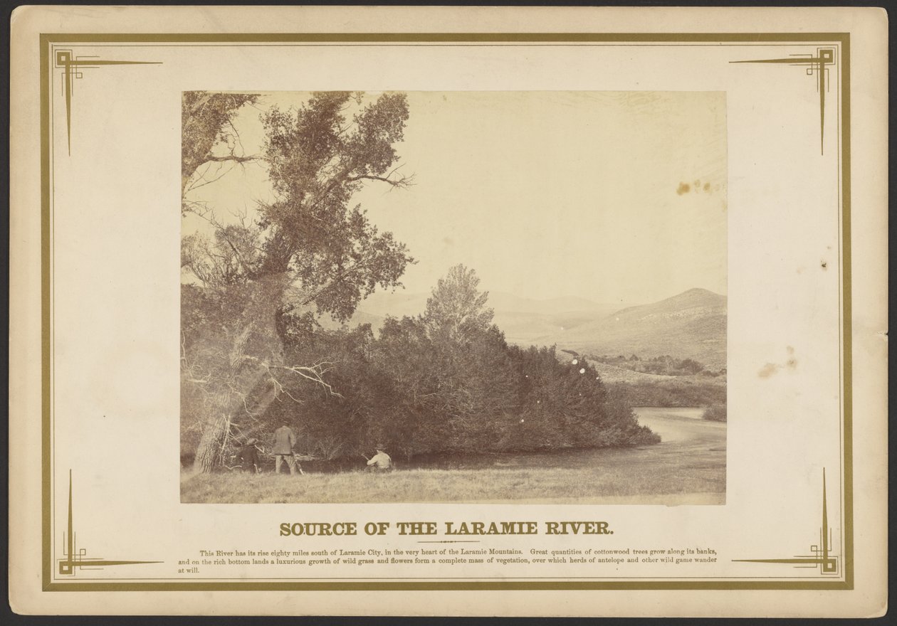 Bron van de Laramie-rivier. [Wyoming]. door A.J. Russell