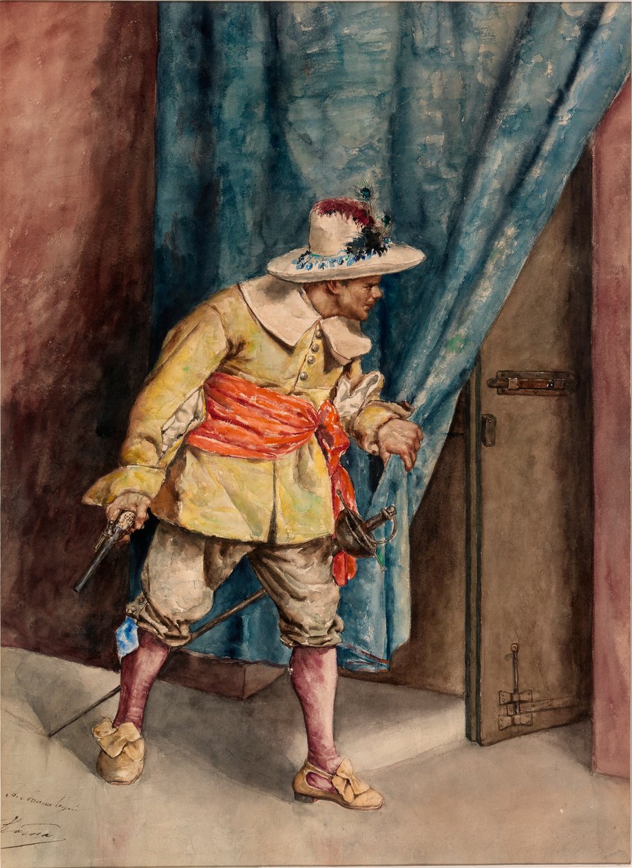 Musketeer op wacht door A. Arrunategin