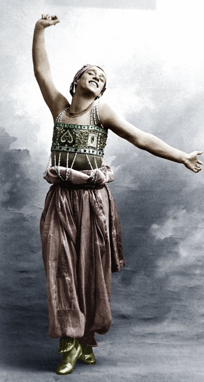 Vaslav Nijinsky in kostuum voor Sheherazade door A. Bert