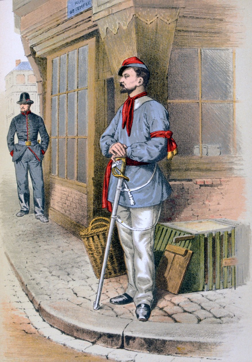 Parijse burgerwacht, 1887 door A. Lemercier