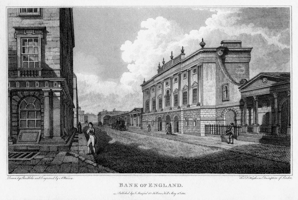 Bank of England, City of London, 1805 door A Warren