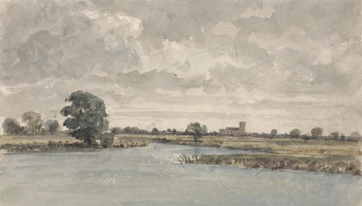 Rivierlandschap door Aaron Edwin Penley