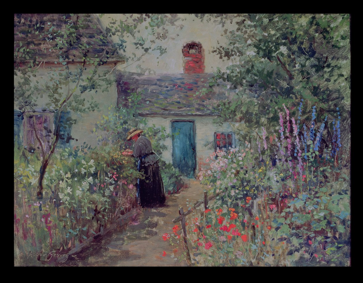 De Bloementuin, c.1900 door Abbott Fuller Graves