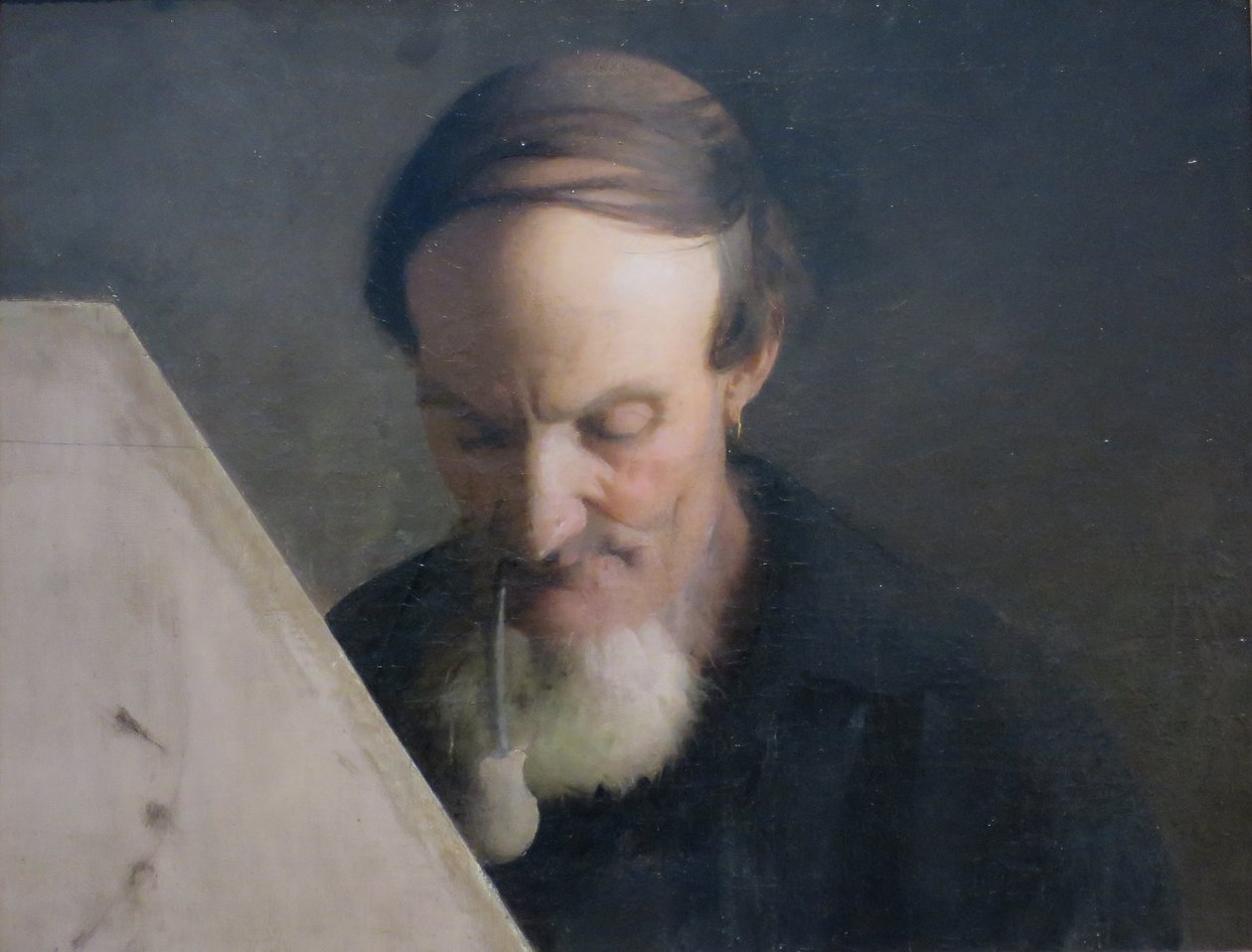 Visser repareert netten door Abbott Handerson Thayer