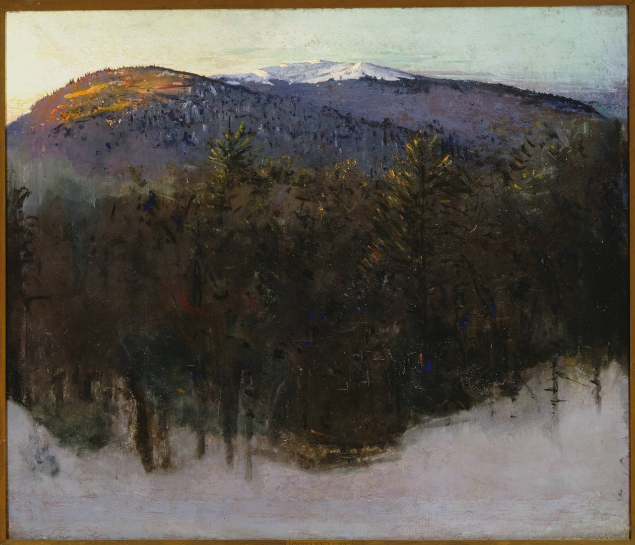 Monadnock, winter zonsopgang door Abbott Handerson Thayer