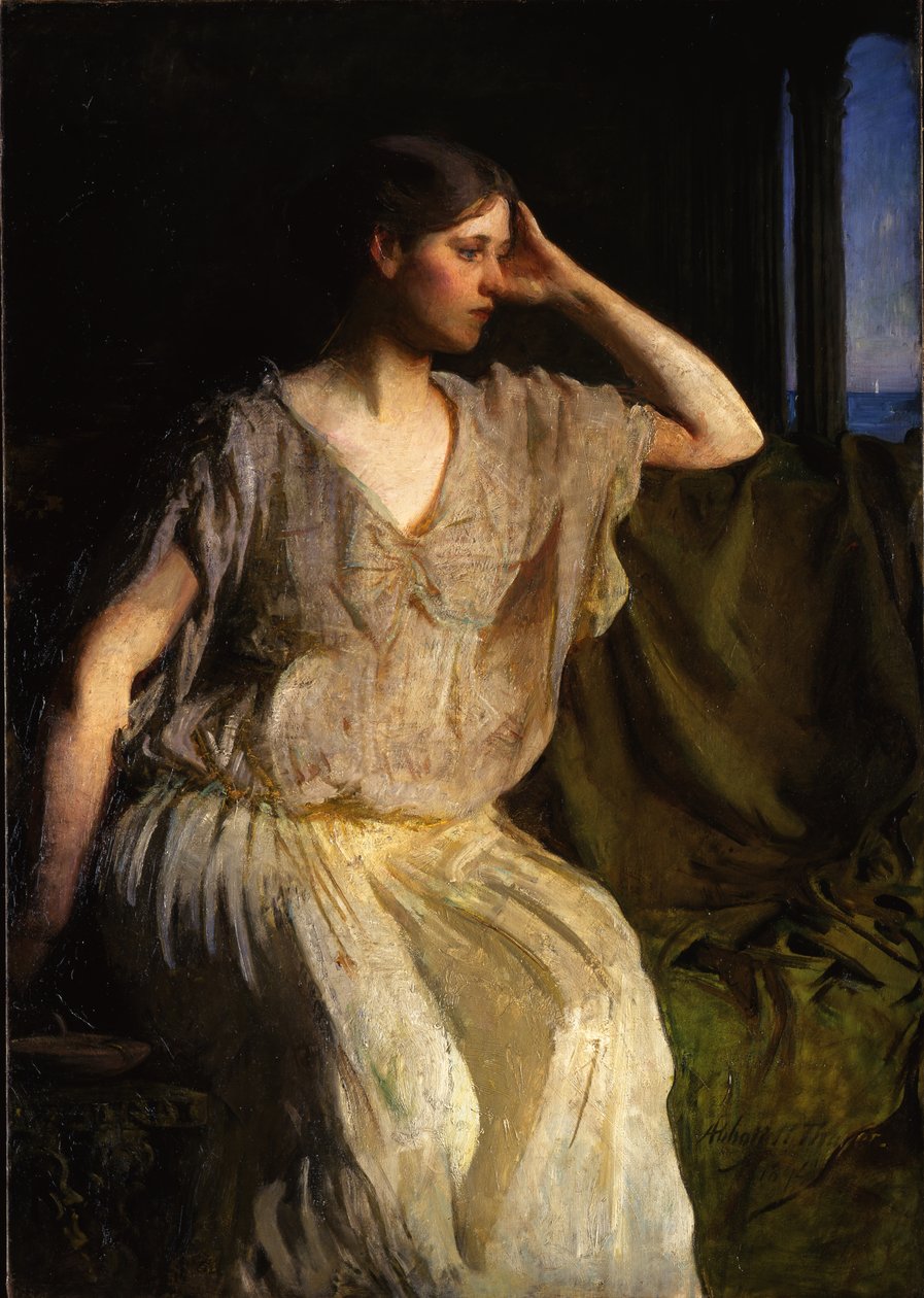 Vrouw in Griekse Gewaad door Abbott Handerson Thayer
