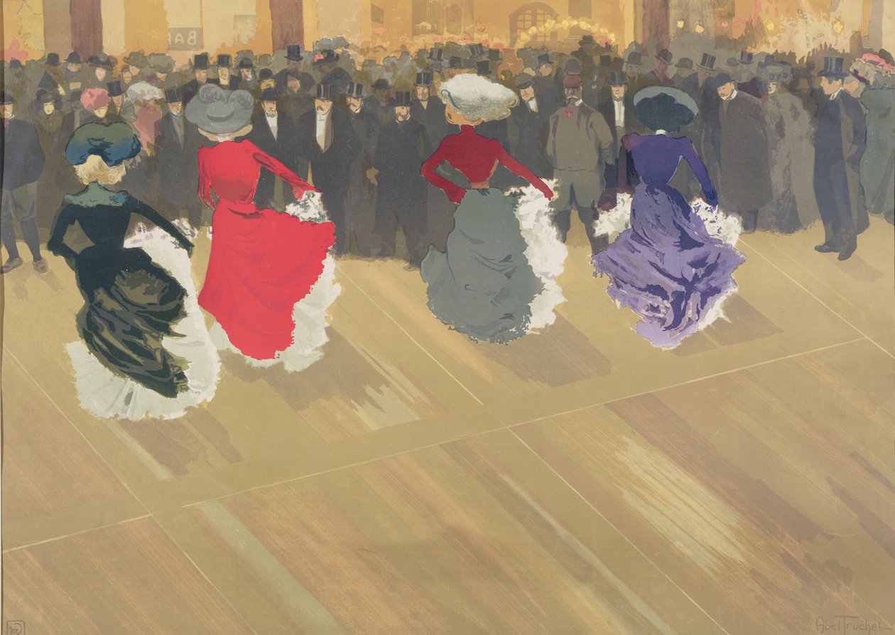 Vrouwen die de Can-Can dansen door Abel Truchet