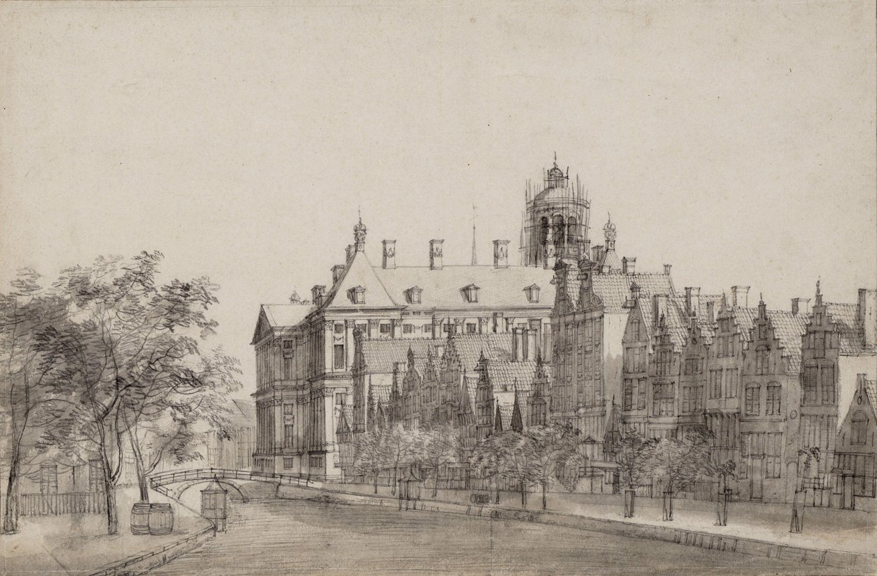 Nieuwezijds Voorburgwal, Amsterdam door Jan Abrahamsz. Beerstraten