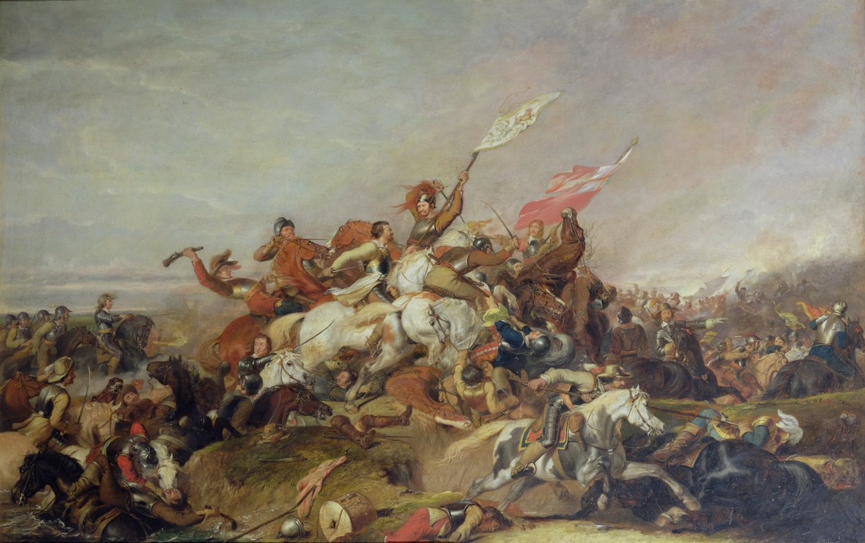 De Slag bij Marston Moor in 1644, 1819 door Abraham Cooper