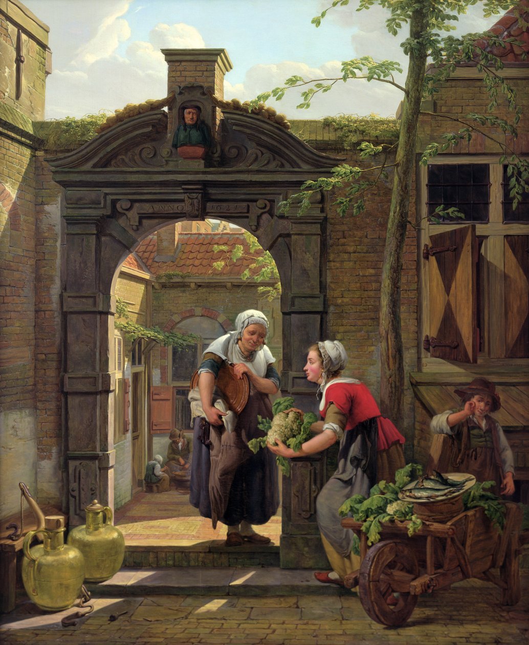 De marktvrouw door Abraham van Strij