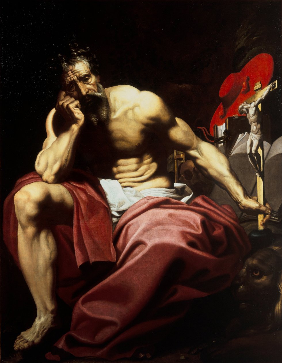 Sint Hiëronymus door Abraham (attr.to) Janssens