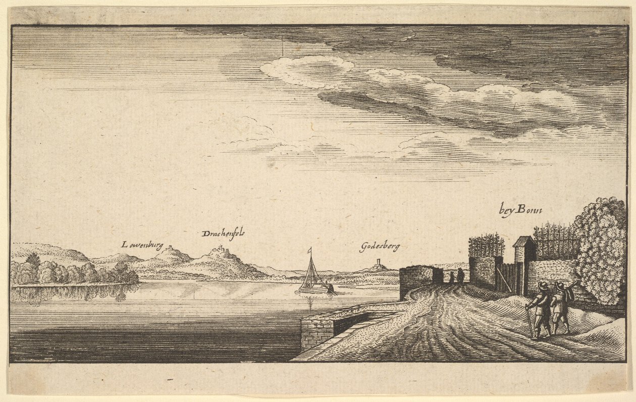 De Rijn bij Bonn, kopie door Abraham Aubri