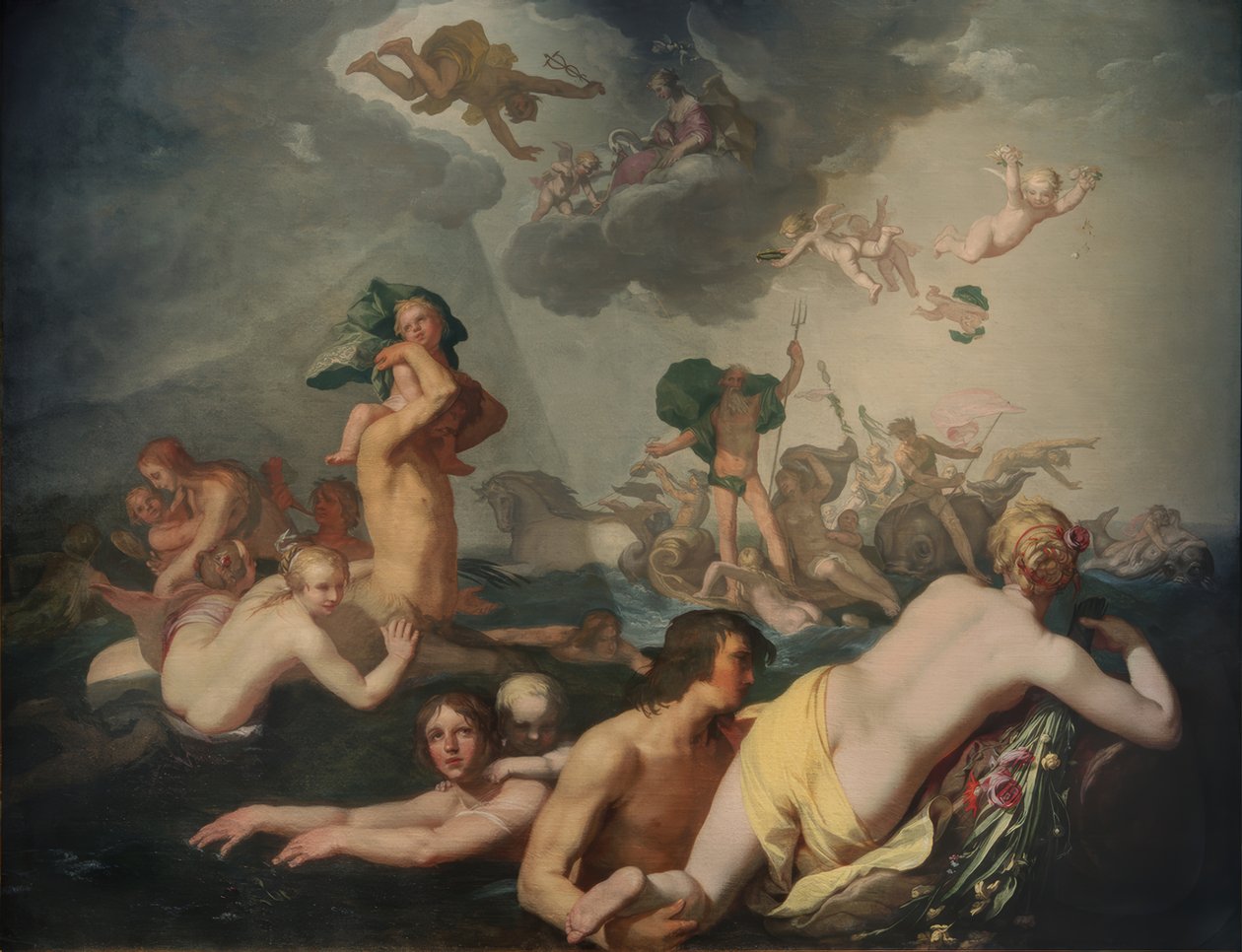 De triomf van Neptunus door Abraham Bloemaert