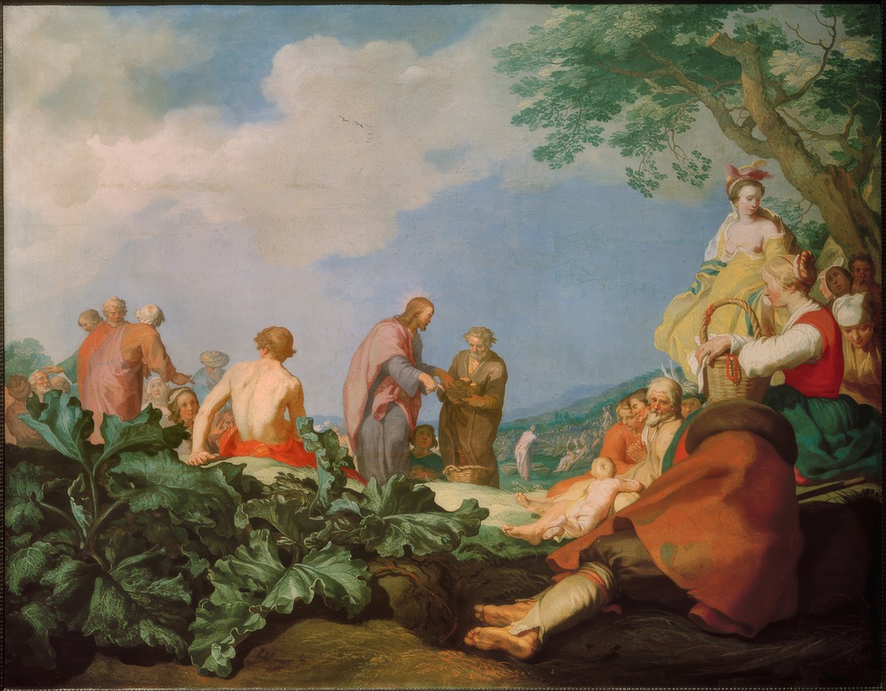 De wonderbaarlijke broodvermenigvuldiging door Abraham Bloemaert