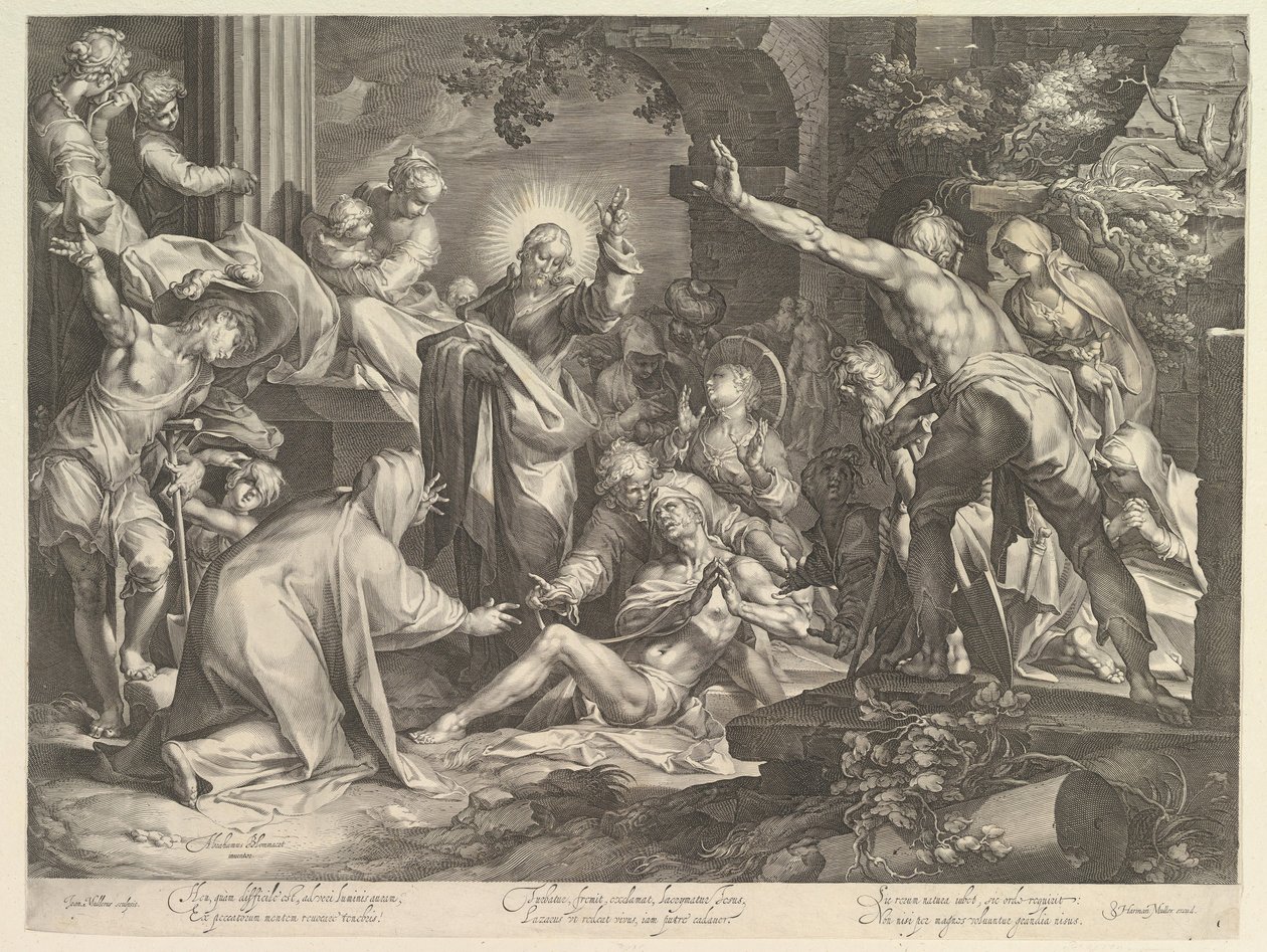 Opwekking van Lazarus door Abraham Bloemaert