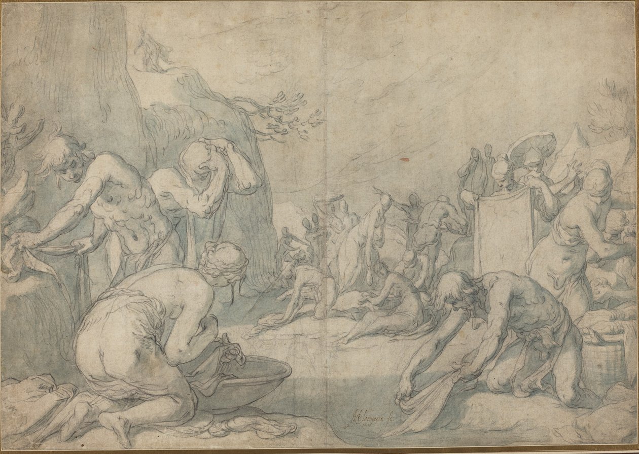 Rituele wassing van de Israëlieten door Abraham Bloemaert