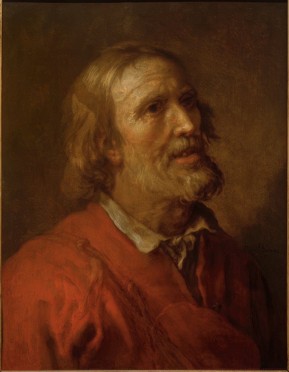Studiekop van een oude man door Abraham Bloemaert