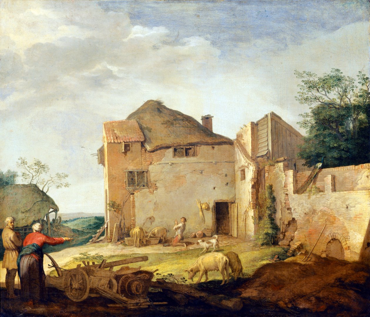 De verloren zoon als varkenshoeder door Abraham Bloemaert