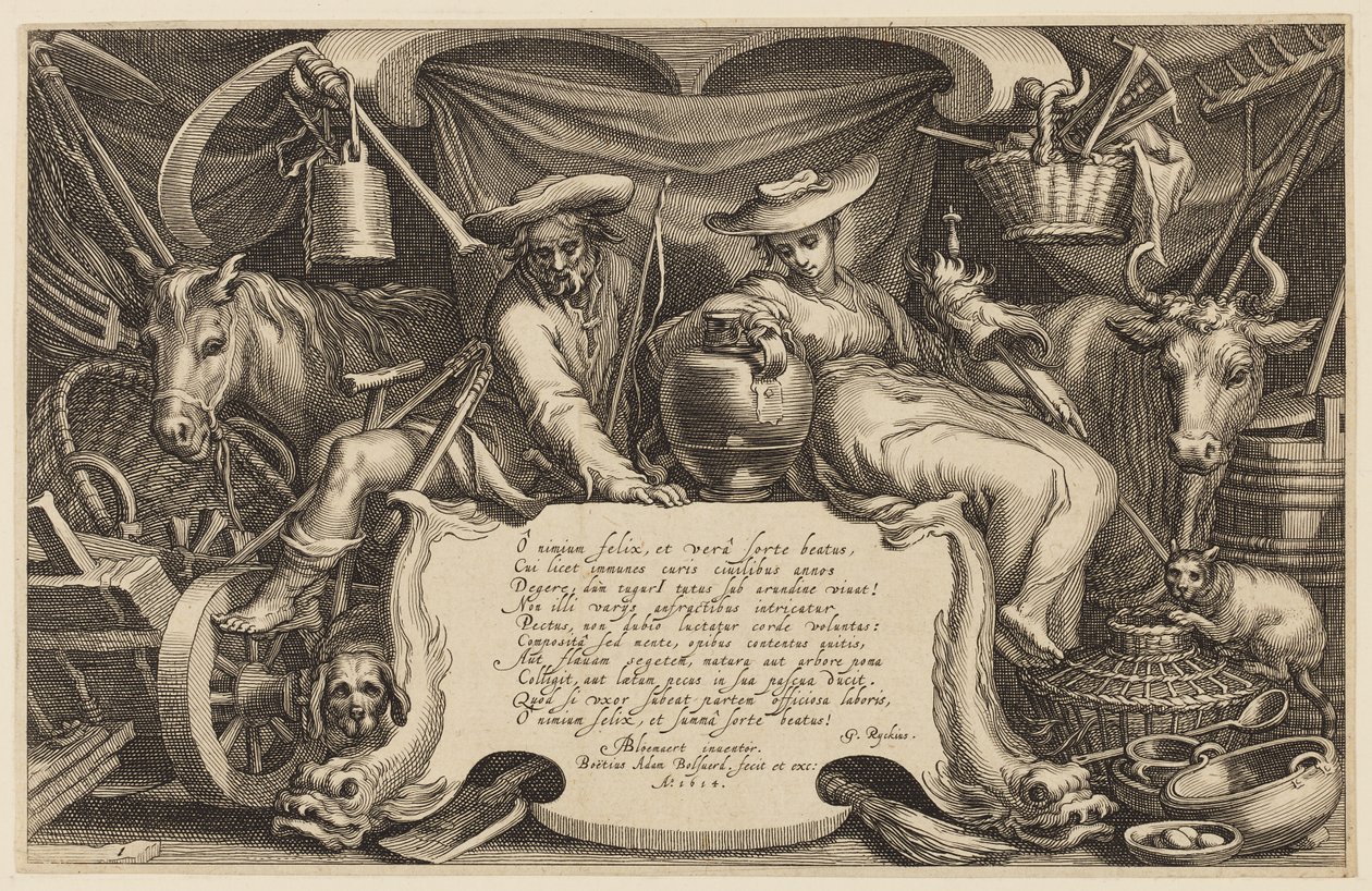 Titelpagina, "De Boerderij en Landschap Serie" door Abraham Bloemaert