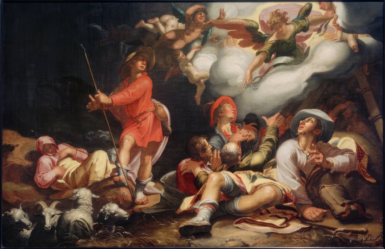 Aankondiging aan de herders door Abraham Bloemaert