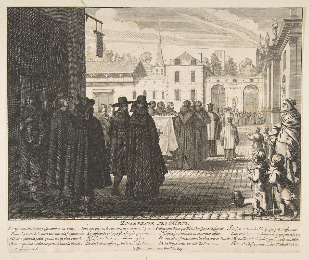 De doden begraven door Abraham Bosse