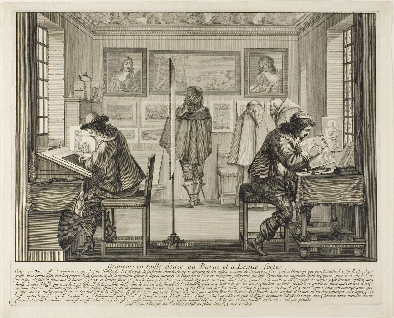 De Graveur en de Ets, 1642 door Abraham Bosse
