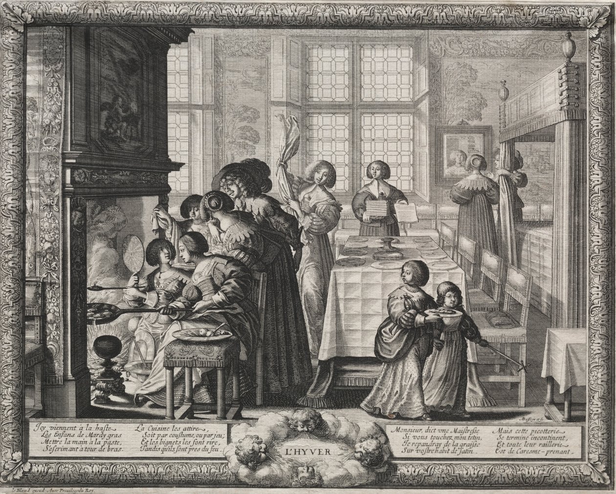 De vier seizoenen: Winter, 1635 door Abraham Bosse
