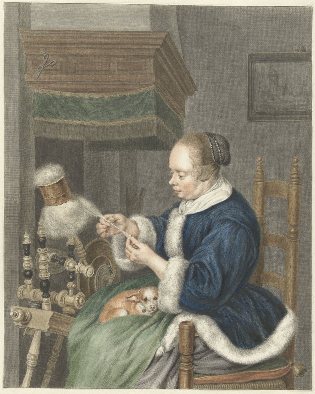 De Spinster door Abraham Delfos