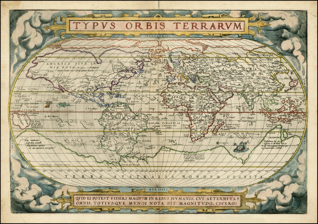 Abraham Ortelius Orbis Terrarum UitgaveAntwerpen 1572 door Abraham Ortelius