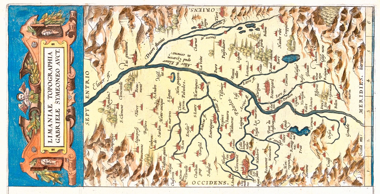 Auvergne, Frankrijk door Abraham Ortelius