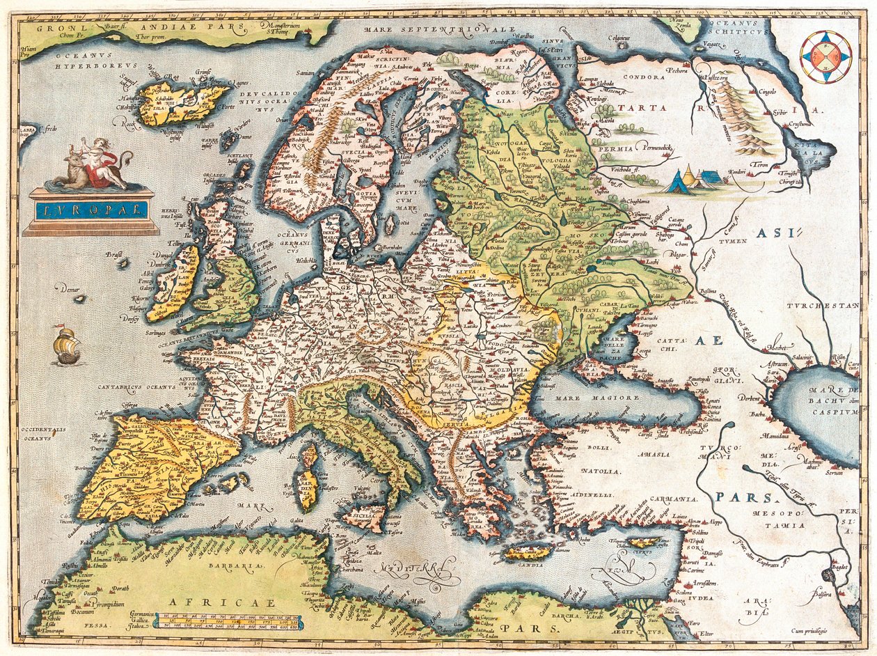 Europa door Abraham Ortelius