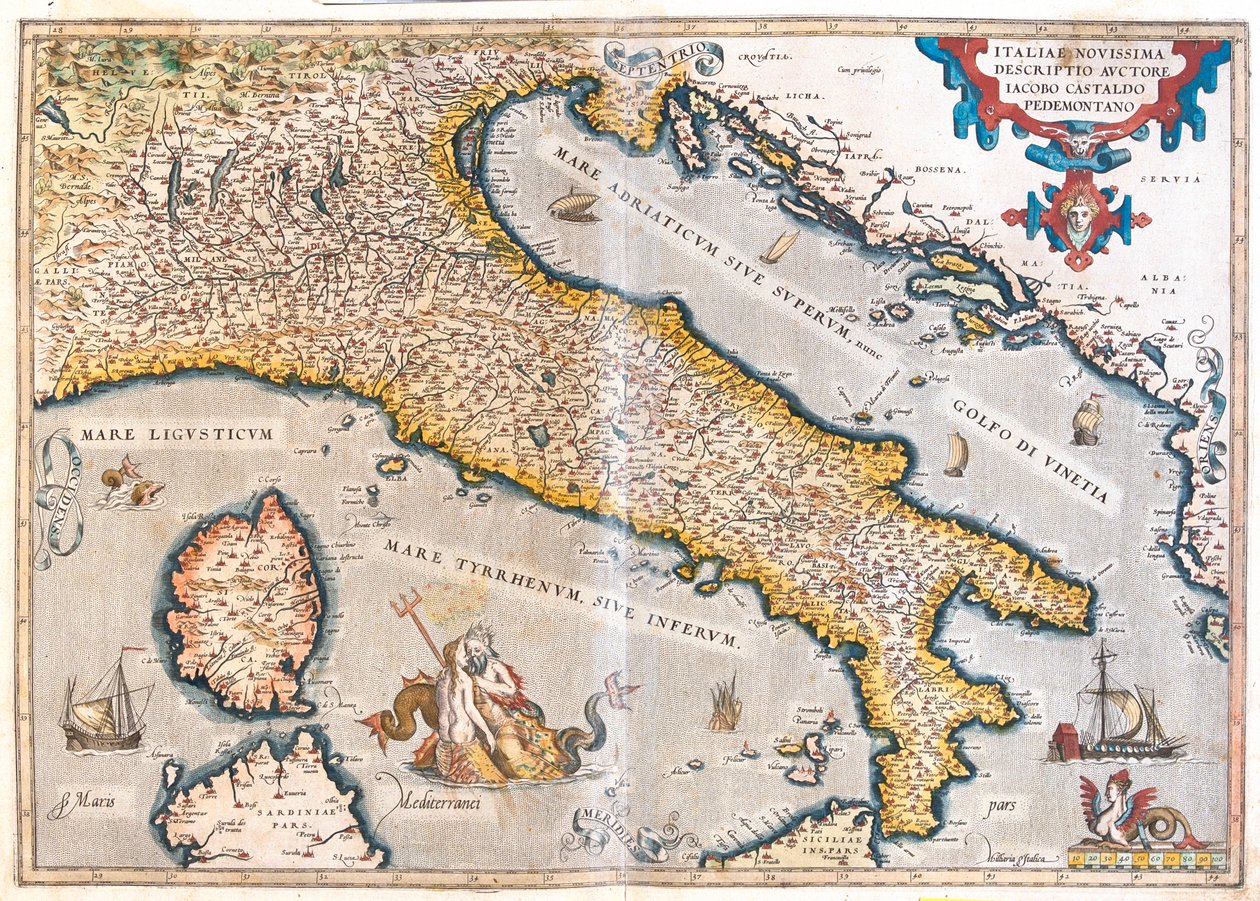 Italië door Abraham Ortelius