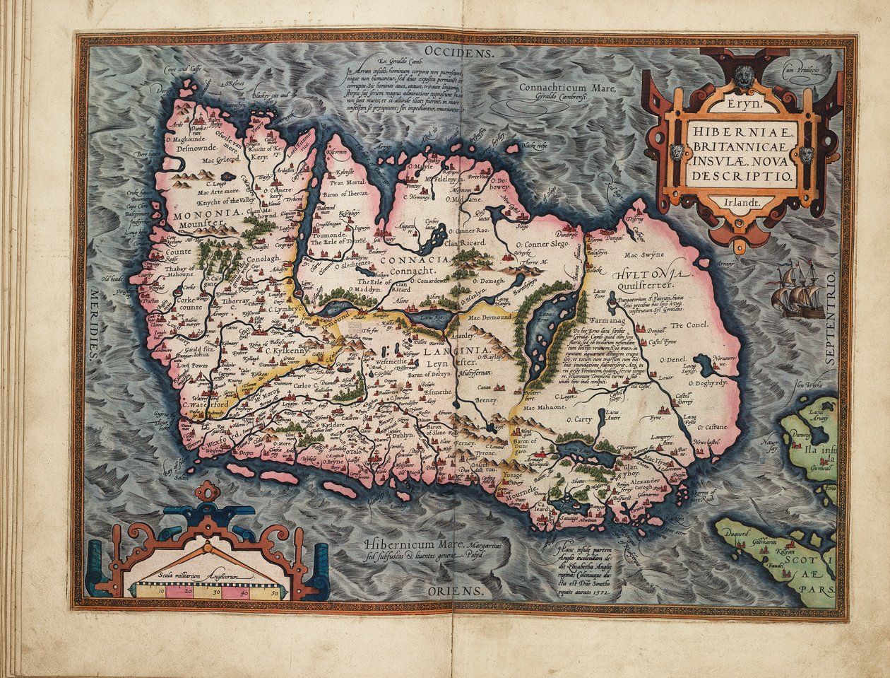 Nieuwe beschrijving van Ierland, de Britse eilanden door Abraham Ortelius