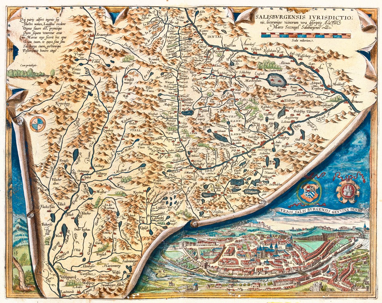 Salzburg, Oostenrijk door Abraham Ortelius