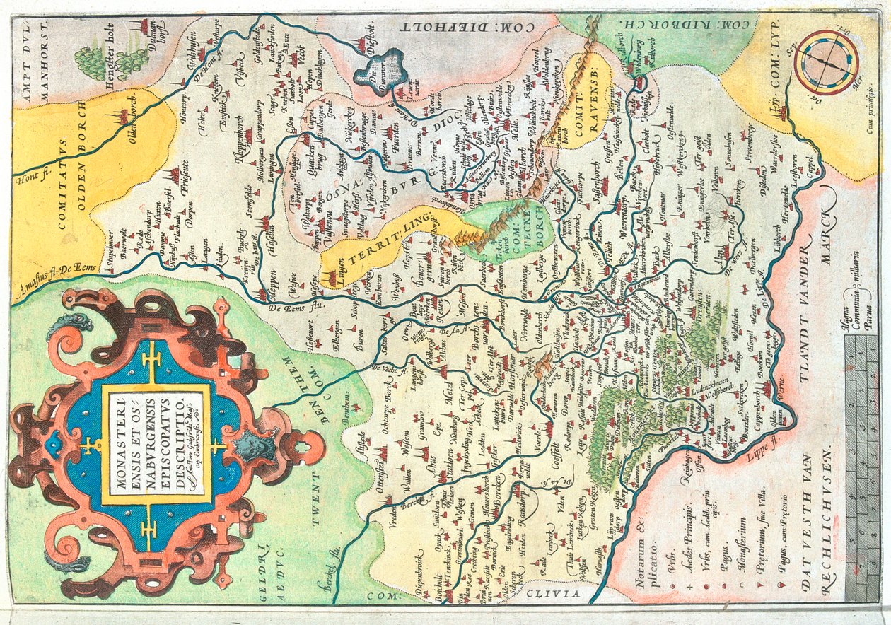 Staat: Noordrijn-Westfalen, Nedersaksen , Duitsland door Abraham Ortelius