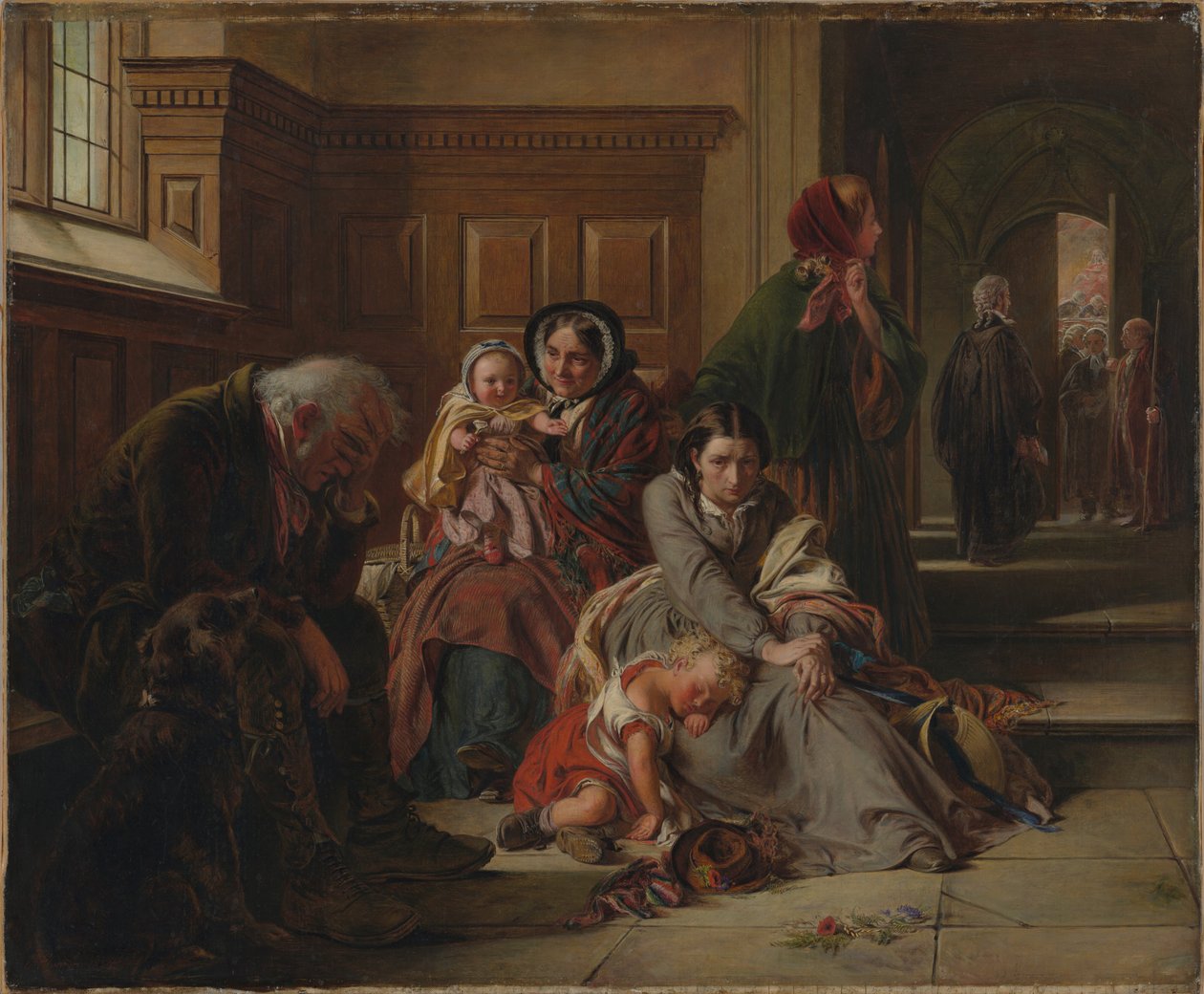 Wachten op het vonnis, 1859 door Abraham Solomon