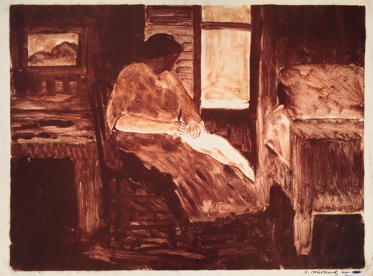 Figuurschets door Abraham Walkowitz