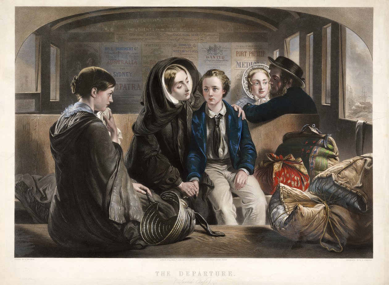 Het vertrek (tweede klas), gepubliceerd 1857 door Abraham after Solomon