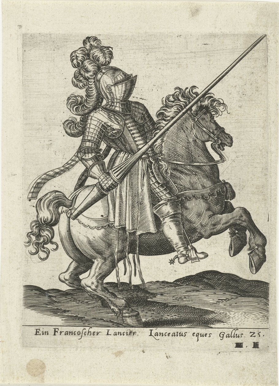 Franse lansier door Abraham de Bruyn (attributed to)