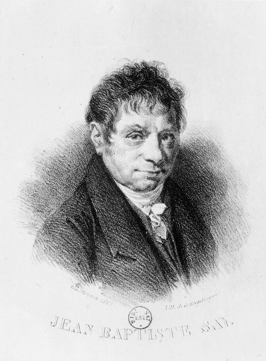Portret van Jean Baptiste Say (1767-1832) gegraveerd door Godefroy Engelmann (1788-1839) door Achille Devéria