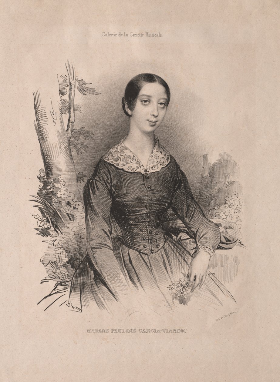 Mevrouw Pauline Garcia-Viardot, 1840 door Achille Devéria
