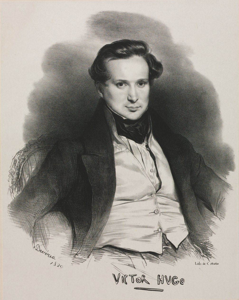 Victor Hugo, 1829 door Achille Devéria