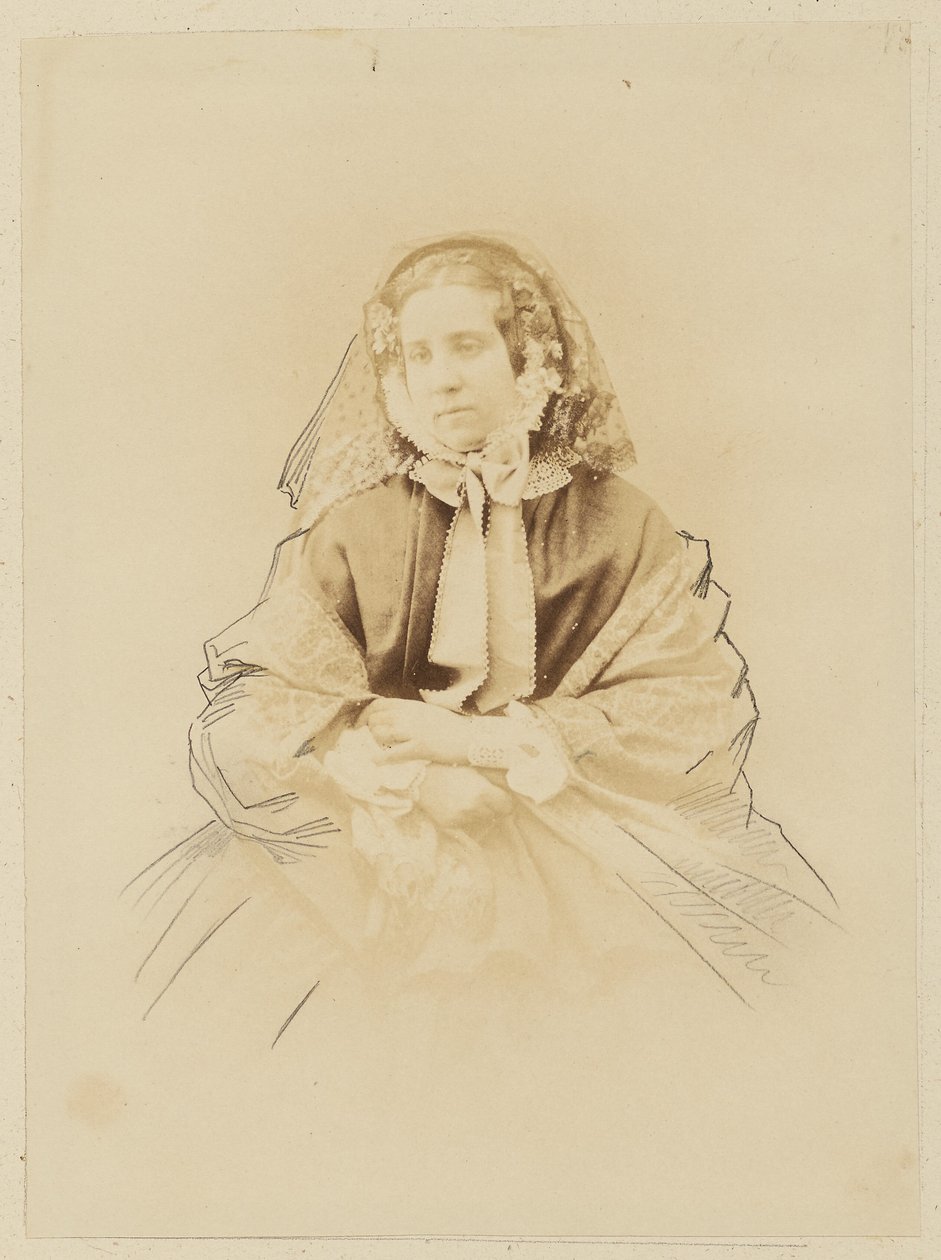 [Portret van een dame ten halve lijve]. door Achille Devéria
