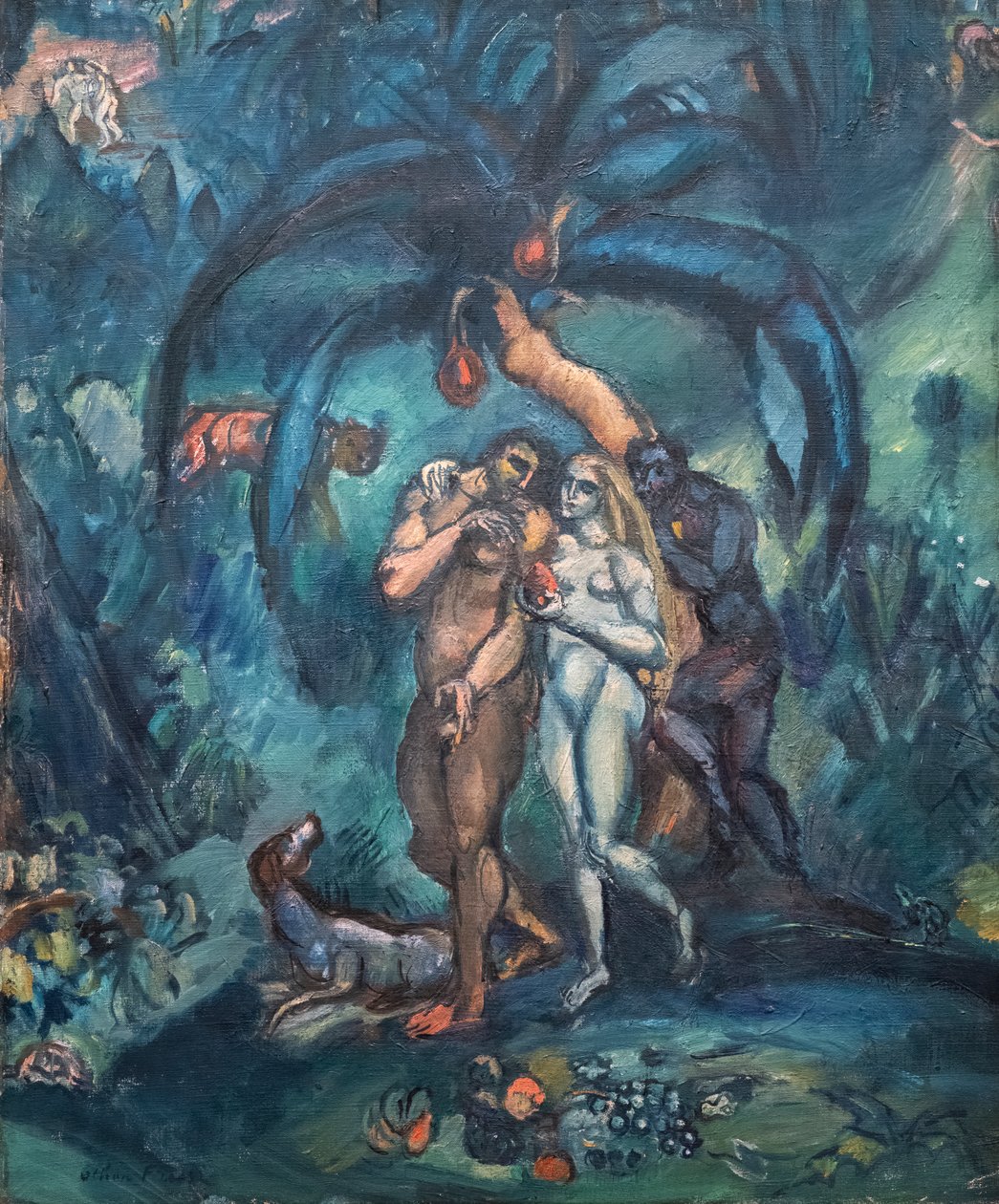 Verleiding (Adam en Eva) door Achille Emile Othon Friesz